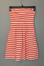 Gap Strapless Dress Women's Size 2 Red and White Striped Strapless