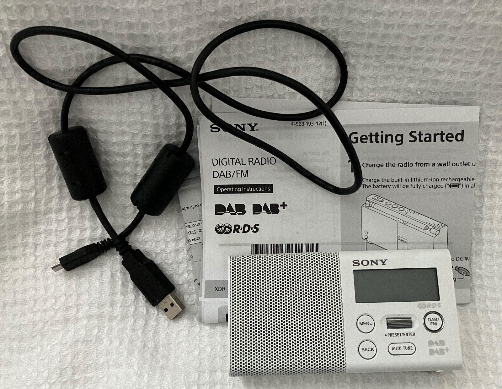 Sony XDRP1DBP Portable DAB DAB+ FM Mini Radio, white eBay