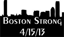 Boston Strong Vinyl Decal / Memorial Marathon Sticker 6"x4"