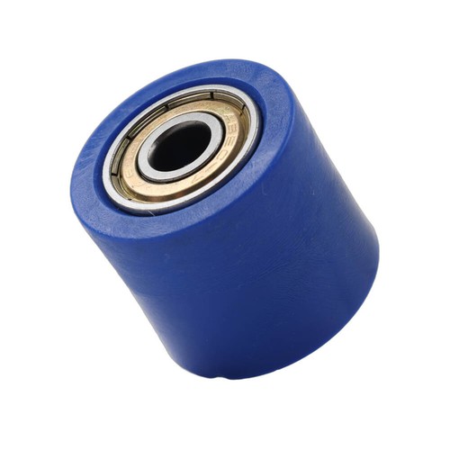 Blue 8MM Drive Chain Pulley Roller Slider Tensioner Wheel Guide For Street Bike - Picture 10 of 10