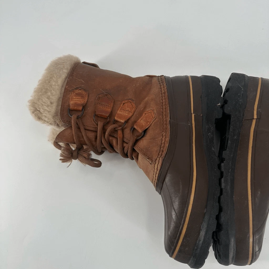 sorel alpine waterproof sherpa lined leather duck caribou boots