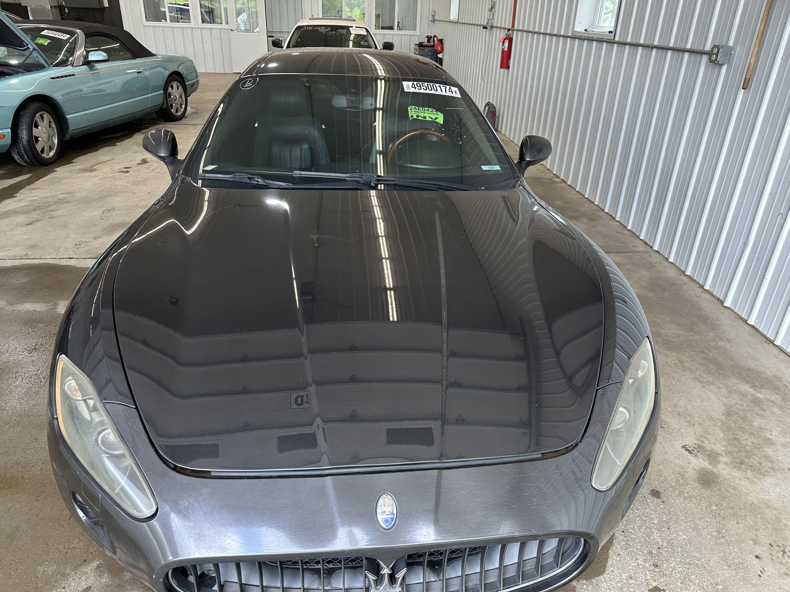 09 MASERATI GRANTURISMO FRONT HOOD BONNET W/ HINGES GRIGIO GRANITO METALLIC 672
