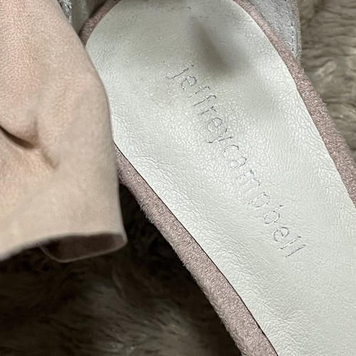NEW Jeffrey Campbell Manguito Pink Suede Frill Back Zip Heel Sandal Shoe Women 6 - 第 11/21 張圖片
