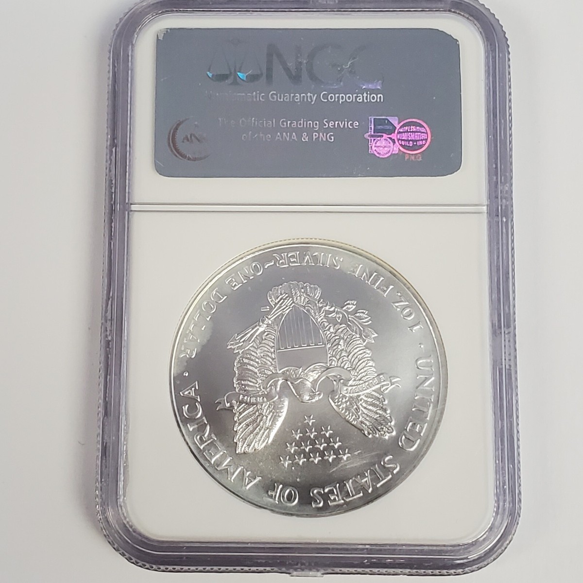 1998 SILVER AMERICAN EAGLE COIN 1 OZ FINE SILVER MS 68 NGC