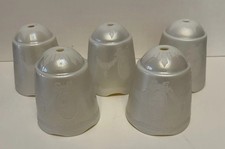 ANTIQUE STEUBEN set of 5 RARE Glass Pearl white Calcite Lamp Shades HTF READ