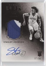 2015-16 Panini Noir Black and White Rookies 57/99 Stanley Johnson Patch Auto 2d0