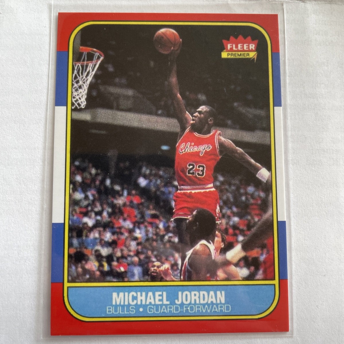 Michael Jordan rookie card Fleer 1986 reprint Chicago Bulls | eBay display picture 1
