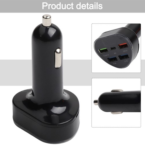 Easily Accessible Multi Port Car Charger Supporting Quick Charging Functions