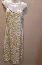 ZARA Sun Dress Retro Floral Sleeveless Long Midi Adjustable Strappy Wm Small 