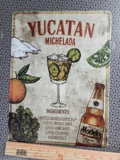 16x12 Modelo Especial Mexican Metal Bar Sign Beer Yucatan Michelada