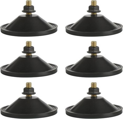 6 ventosas gruesas y resistentes PVC transparente con rosca M6x14 Tornillo Extra