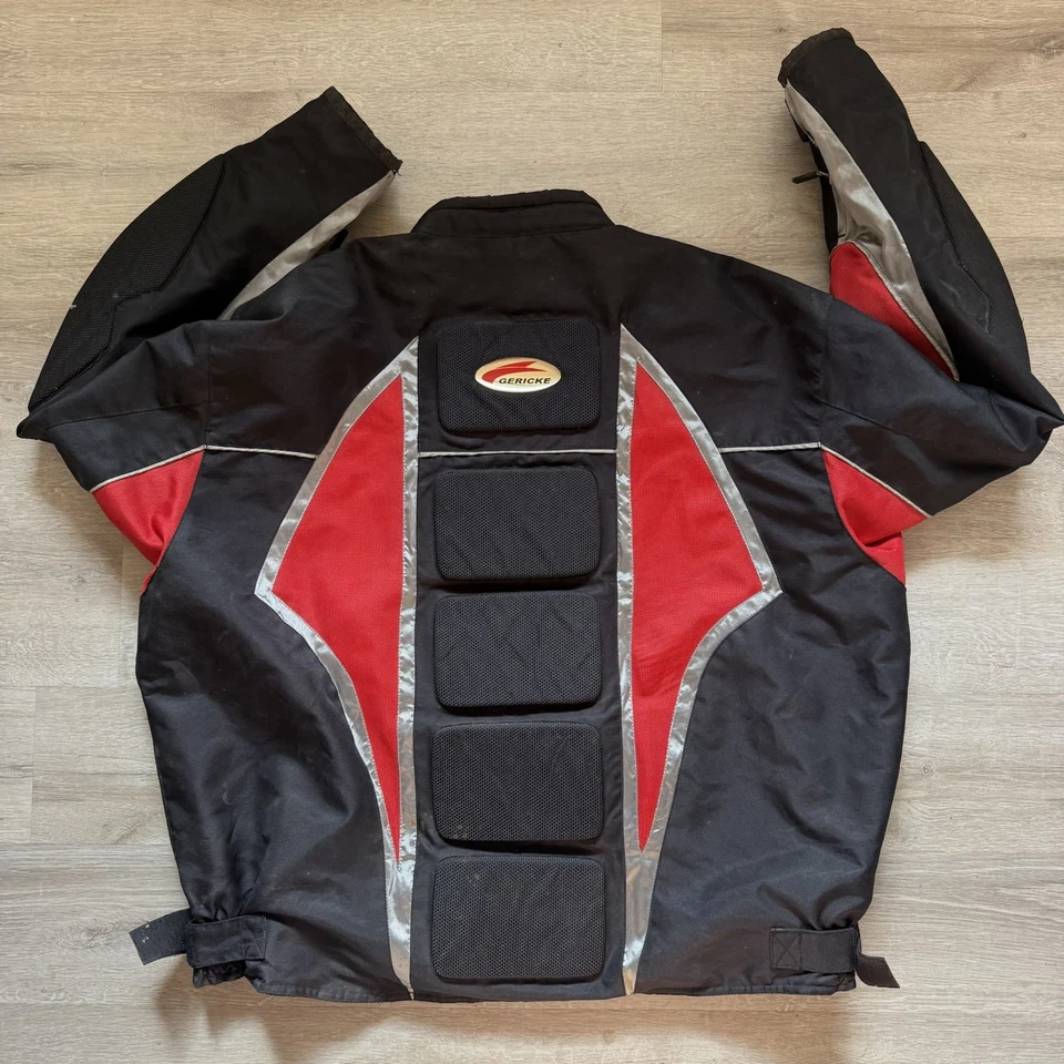 Hein Gericke Safe Armor Padded Motorcycle Jacket Black and Red size 3XL - Image 2 of 4