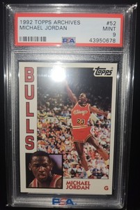 MICHAEL JORDAN 1992-93 Topps Archives #52 PSA 9 CHICAGO BULLS