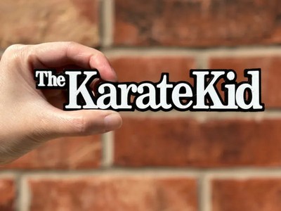 The Karate Kid Cobra Kai 3D Logo Sign Pin Badge Movie Collectible Black White