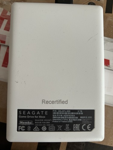 White Seagate Xbox 2TB USB External Hard Drive - Photo 2/3