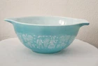 Pyrex 442 Amish Butterprint Turquoise Cinderella Mixing Bowl 1.5 Qt VGC