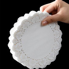 12 Inch round Paper Doilies/Lace Paper Placemats/Disposable Greaseproof Doilies,