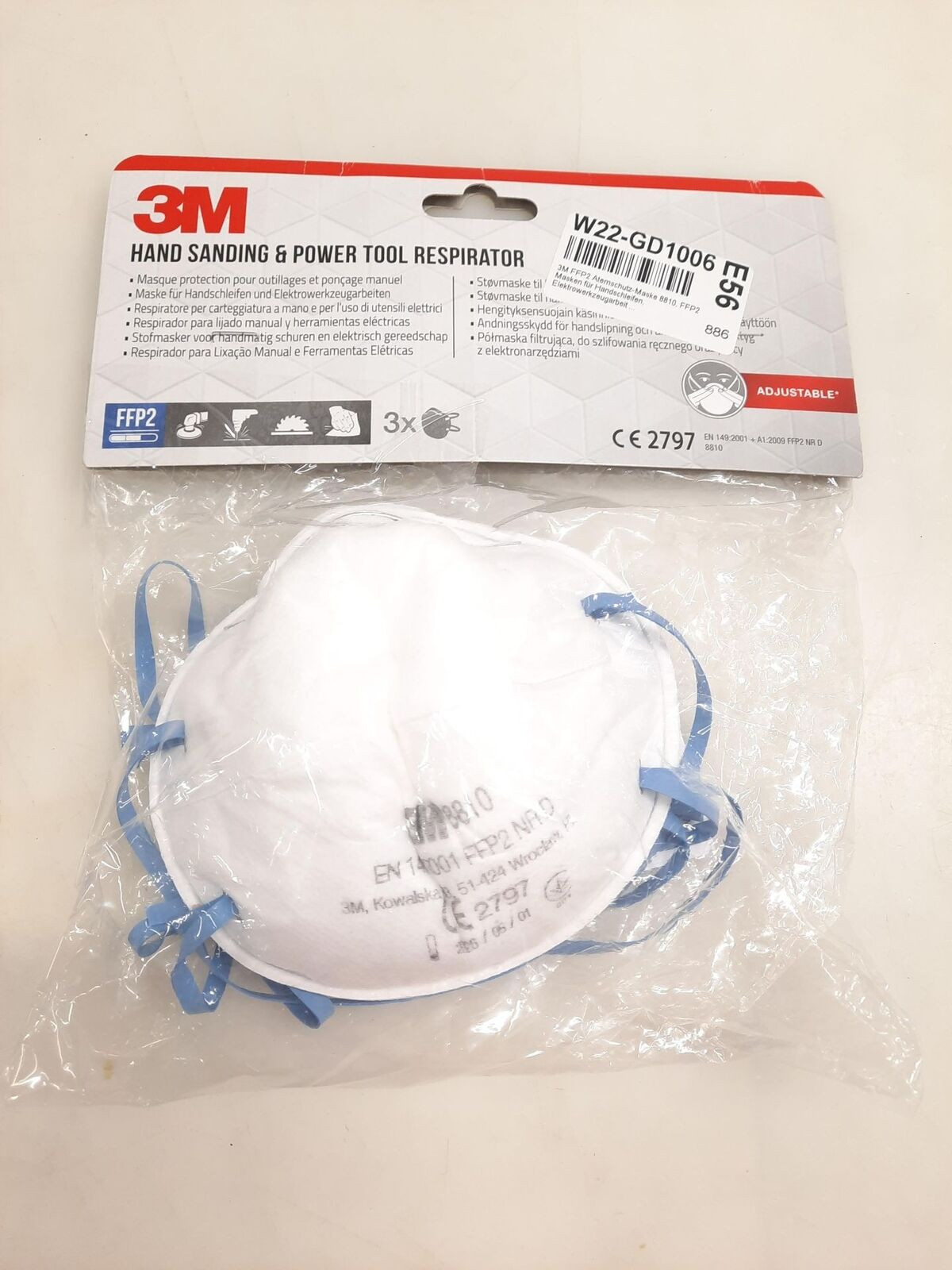 Maschera respiratoria FFP2 3M 8810, mascherine FFP2 per levigatura manuale,...