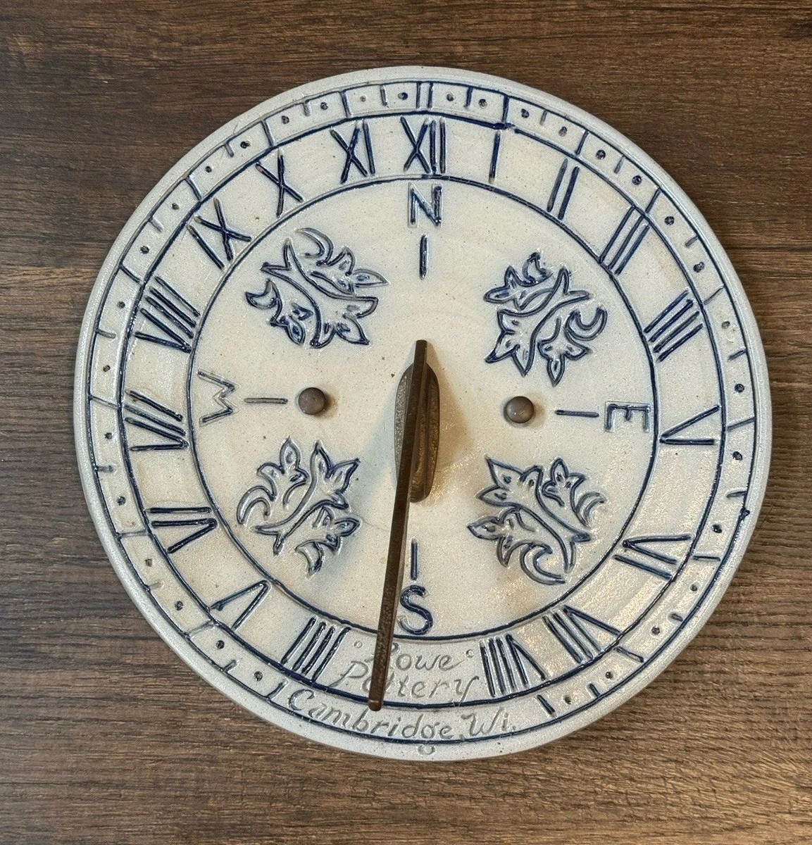 Rowe Pottery Works Sundial Salt Glazed Stoneware 10.5” | eBay