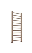 Brushed Bronze Round Bar Designer Heated Towel Rail 500mm x 1200mm (895 BTUs)