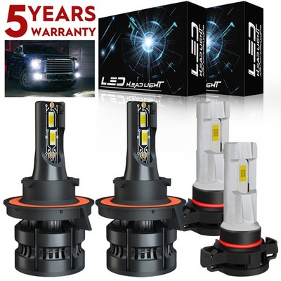 For Ford Explorer Sport Trac Adrenalin 2008-2010 LED Headlights Fog Light Bulbs