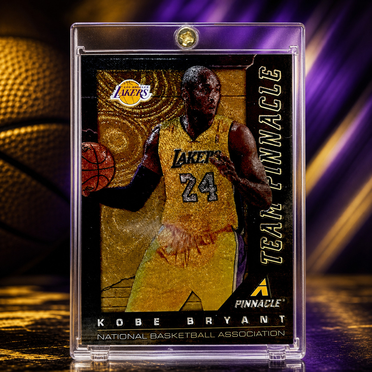Kobe Bryant Rare Panini Authentic Gold Holo Foil SP Insert Lakers Jersey #8 #24