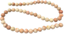 16" Strand of 49 Brownish Red Matte Jasper Gemstone Round Loose Beads 8.5mm