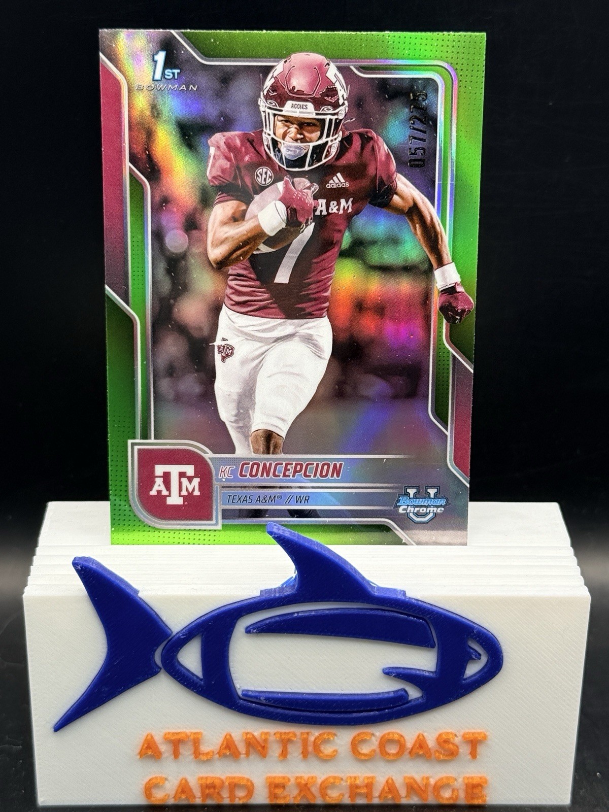 2025 Bowman Chrome University KC CONCEPCION 1st Lime Green /275 Texas A&M Aggies