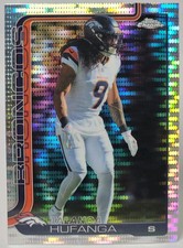 2025 Topps Chrome Football Talanoa Hufanga #91 Pulsar Refractor Denver Broncos