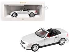 1996 MERCEDES-BENZ SLK CONVERTIBLE BRILLIANT SILVER 1/18 DIECAST BY NOREV 183020