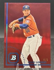 2022 Bowman Heritage Chrome Red Refractor #BHPC-42 Dauri Lorenzo /5 Astros