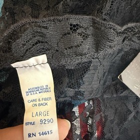 VTG Bestform Womens Black Lace Bodysuit Size Large Cami Teddy Lingerie NWT