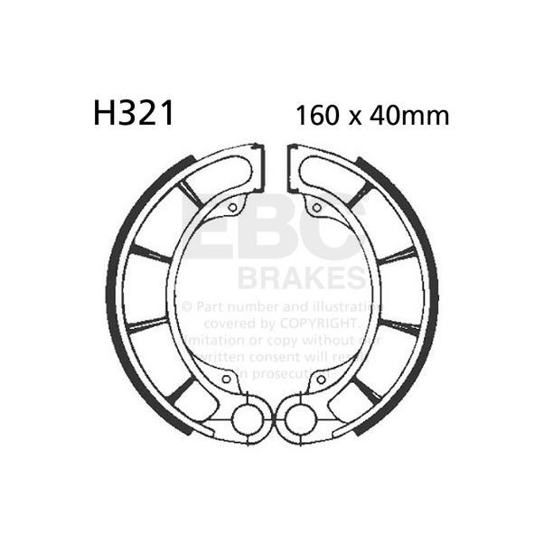 EBC Brake Shoe Set (5) 5 Rear Left for Honda VT 600 CN Shadow Custom 1993