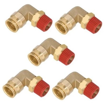 5/8'' Quick Push to Connect Fittings 5/8''OD × 1/2''NPT Thread Male Elbow-5pcs