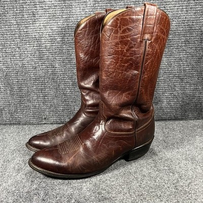 Tony Lama Boots Mens Size 11 D Brown Leather Western Cowboy Pointed Toe 2907