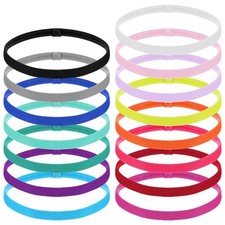 15 PCS Elastic Headbands Women Thin Sport Stretchy Skinny Non-Slip Multi