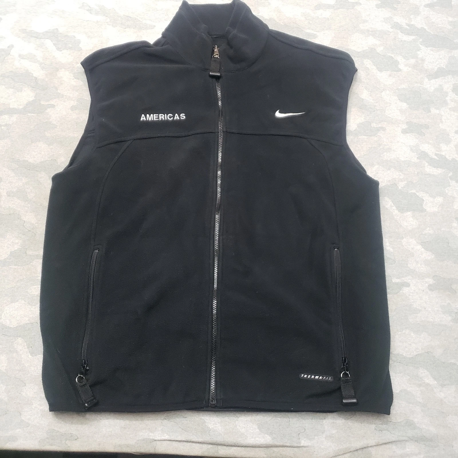 Vintage Nike ACG Vest Mens XL Black Y2K Fleece Full Zip Outdoors Gorpcore