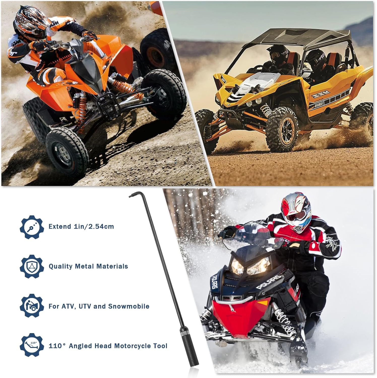 Pilot Screw Adjusting Tool, Carburetor Adjustment Screwdriver Tool, 16.34In 110°