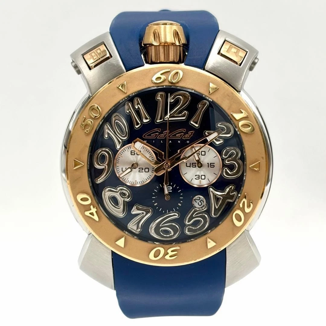 GaGa MILANO ペアウォッチ　quartz マニュアール Gaga Milano Blue Wristwatches for sale | eBay