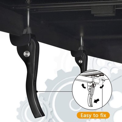 4X Rear Clamps Universal Fit Soft Quad-Fold Tonneau Cover Heavy Duty
