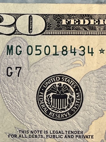 2013 Twenty Dollar STAR XF+ $20 Rios/Lew Sigs Serial MG 05018434* XF+ Cond XF+