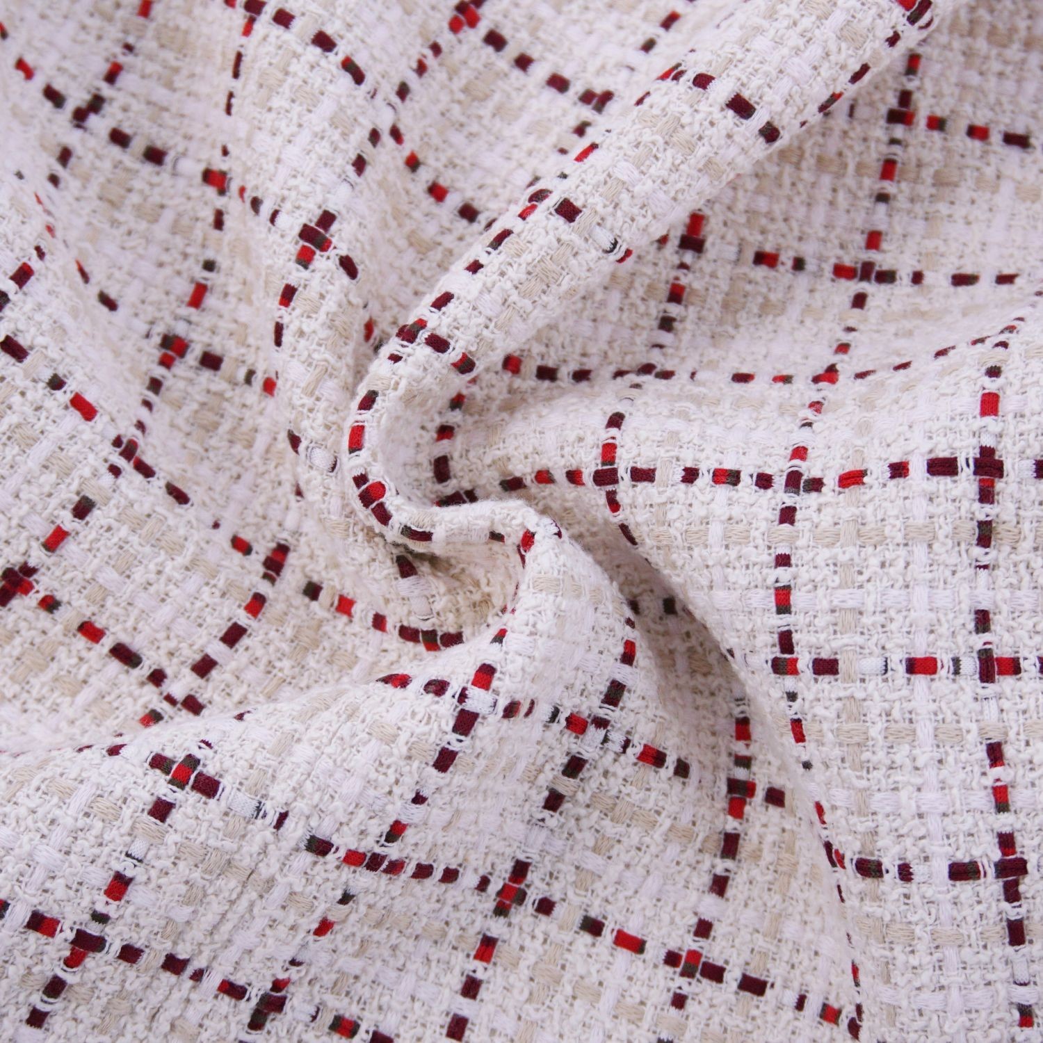 Max Mara STUDIO Jacket Collarless Check Tweed Cot… - image 8