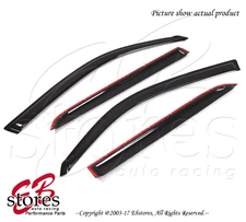 Black Tinted Out-Channel Vent Visor Deflector 4pcs For 2001-2007 Toyota Sequoia