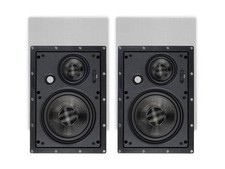 Monoprice 3-Way Carbon Fiber In-Wall Speakers - 6.5in (Pair) W/ Magnetic Grille