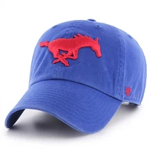 SMU Mustangs 47 Brand Clean Up Adjustable Hat - Royal