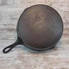 Vintage Wagner Ware Sidney O #10 B Cast Iron Skillet  Heat Ring Double Spouts
