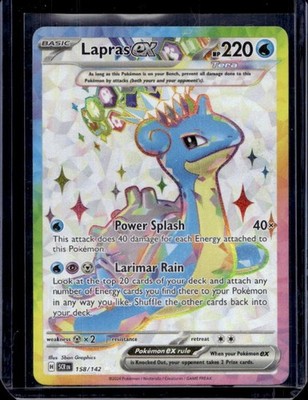 Lapras ex 158/142 Stellar Crown Pokemon TCG Karte Full Art Double Rare S&V ENG
