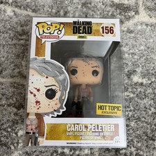 Funko Pop CAROL PELETIER 156 BLOODY HOT TOPIC VARIANT RARE TWD