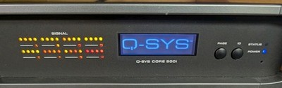 QSC Q-SYS Core 500i Integrated System Processor With Dante CDN64 Card 