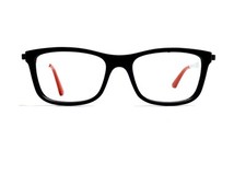 RayBan Youth Black Red Silver Rectangular Kids Glasses RB1549 3652 48 16 125